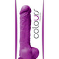 Colours Pleasures Silicone Dildo - Purple - 5in