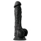 Colours Pleasures Silicone Dildo - Black - 7in