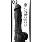 Colours Pleasures Silicone Dildo - Black - 7in