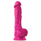 Colours Pleasures Silicone Dildo - Pink - 7in