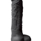 Colours Pleasures Silicone Dildo - Black - 8in