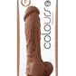 Colours Pleasures Silicone Dildo - Chocolate - 8in