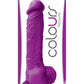 Colours Pleasures Silicone Dildo - Purple - 8in