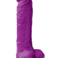 Colours Pleasures Silicone Dildo - Purple - 8in