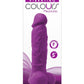 Colours Pleasures Silicone Vibrating Dildo with Balls - Purple - 5in