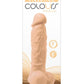 Colours Pleasures Silicone Vibrating Dildo with Balls - Vanilla - 5in