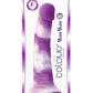 Colours Pleasures Yum Yum Silicone Dildo - Purple/White - 8in