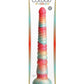 Colours Stacked Silicone Dildo - Gold/Red - 12in