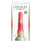 Colours Stacked Silicone Dildo - Gold/Red - 6in
