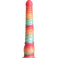 Colours Stacked Silicone Dildo - Gold/Red - 9in