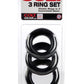 Colt 3 Ring Set Cock Rings - Black