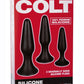 Colt Silicone Anal Trainer Kit - Black - Set Of 3