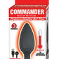 Commander Beginner's Silicone Rechargeable Vibrating Warming Butt Plug - Black