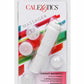 Compact Personal Travel Wand Massager with 4 Interchangeable Heads - White