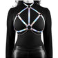 Cosmo Harness Crave Chest Harness - Multicolor/Rainbow - Medium/Small