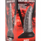 Creature Cocks Beastly Tapered Bumpy Silicone Dildo - Black/Silver - 8.25in