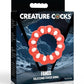 Creature Cocks Fangs Silicone Cock Ring - Red/White