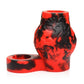 Creature Cocks Hell Hound Silicone Penis Sleeve and Ball Stretcher - Black/Red - Large