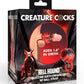 Creature Cocks Hell Hound Silicone Penis Sleeve and Ball Stretcher - Black/Red - Large