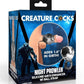 Creature Cocks Night Prowler Silicone Penis Sleeve and Ball Stretcher - Black/Silver - Large