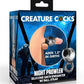 Creature Cocks Night Prowler Silicone Penis Sleeve and Ball Stretcher - Black/Silver - Medium