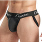 Cruze High Bar Jockstrap with Cock Ring - Black - Large/XLarge