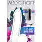 Crystal Addiction Dildo with Balls - Clear - 7in