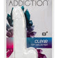 Crystal Addiction Dildo with Balls - Clear - 8in