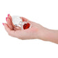 Crystal Desires Red Heart Glass Anal Plugs