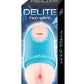 Delite Two Ways Mouth and Ass Masturbator - Blue/Vanilla