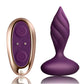 Desire Rechargeable Silicone Anal Plug with Remote Control - Purple/Rose Gold