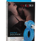 Double Dolphin Vibrating Cock Ring with Clitoral Stimulation - Blue