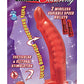Double Penetrator Ultimate Cock Ring with Vibrating Dildo - Red