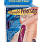 Double Penetrator Vibrating Cock Ring with Bendable Dildo - Purple