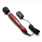 Doxy Die Cast Wand Plug-In Vibrating Body Massager - Black/Metal/Red/Rose Pattern