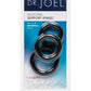 Dr. Joel Kaplan Silicone Support Rings Cock Ring - Black - 3 Piece Set