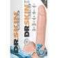 Dr. Skin Glide Self Lubricating Dildo with Balls - Vanilla - 7in