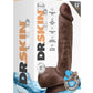 Dr. Skin Glide Self Lubricating Dildo with Balls - Chocolate - 8.5in