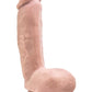 Dr. Skin Glide Self Lubricating Dildo with Balls - Vanilla - 8.5in