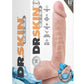 Dr. Skin Glide Self Lubricating Dildo with Balls - Vanilla - 8.5in