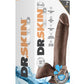 Dr. Skin Glide Self Lubricating Dildo with Balls - Chocolate - 7in