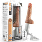 Dr. Skin Platinum Collection Silicone Dr. Hammer Rechargeable Thrusting Dildo with Handle and Remote Control - Vanilla - 7in