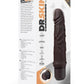 Dr. Skin Silicone Dr. Robert Vibrating Dildo - Chocolate - 7in