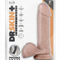 Dr. Skin Plus Posable Dildo with Balls - Vanilla - 8in