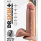 Dr. Skin Plus Posable Dildo with Balls and Suction Cup - Caramel - 7in