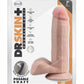 Dr. Skin Plus Posable Dildo with Balls and Suction Cup - Vanilla - 7in