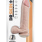 Dr. Skin Plus Thick Posable Dildo with Balls - Vanilla - 9in