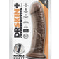 Dr. Skin Plus Thick Posable Dildo with Suction Cup - Chocolate - 8in