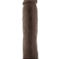 Dr. Skin Plus Thick Posable Dildo with Suction Cup - Chocolate - 9in