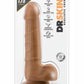 Dr. Skin Basic 7 Dildo with Balls - Caramel - 7.75in